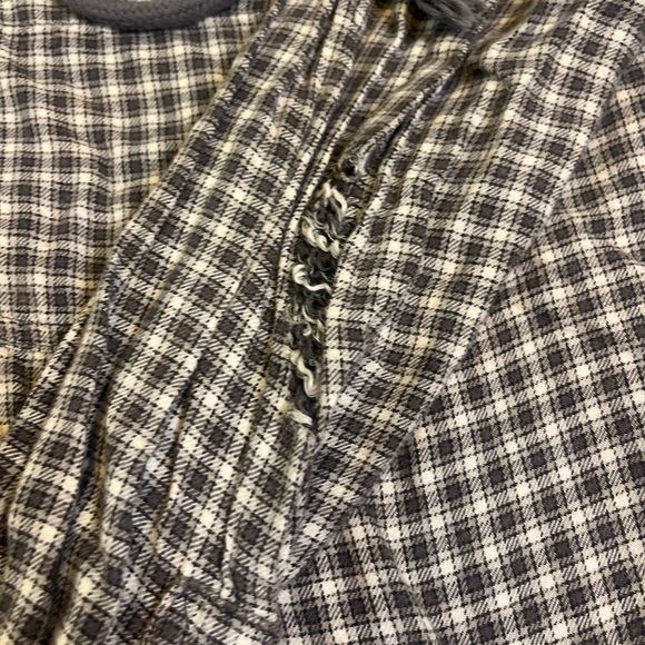 American Eagle Cropped Flannel Woman’s Size XS Oversized Hoodie - Picture 11 of 13